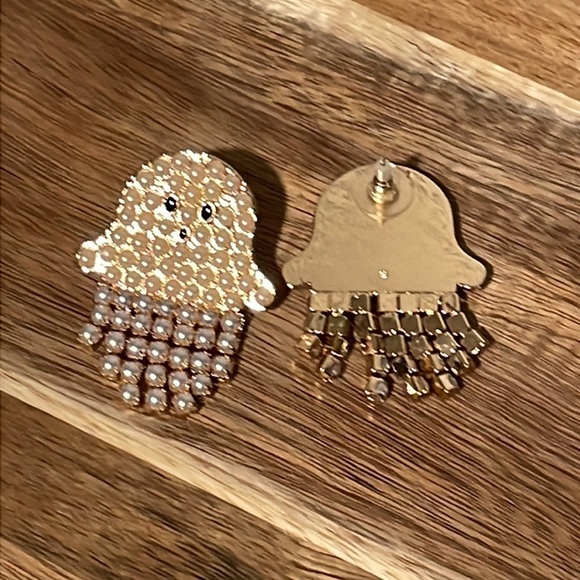 Boo earrings Halloween Pearl Ghost jewelry New - Picture 4 of 5